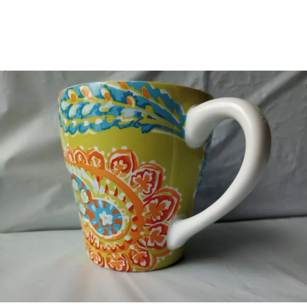 Pier 1 Imports Paisley Coffee/Tea Mug/Cup 12ounces